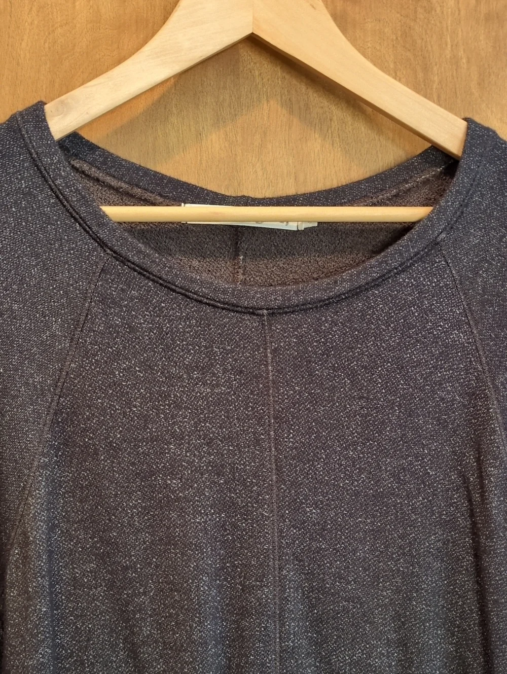Michael Stars Heathered Long Sleeve Sweatshirt Tunic Top Size L